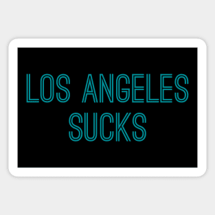 Los Angeles Sucks (Aqua Text) Sticker